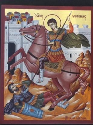 St Dimitri sauvant la ville de Thessalonique